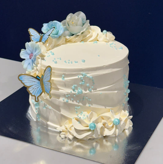 Blossom Blue Cream Cake